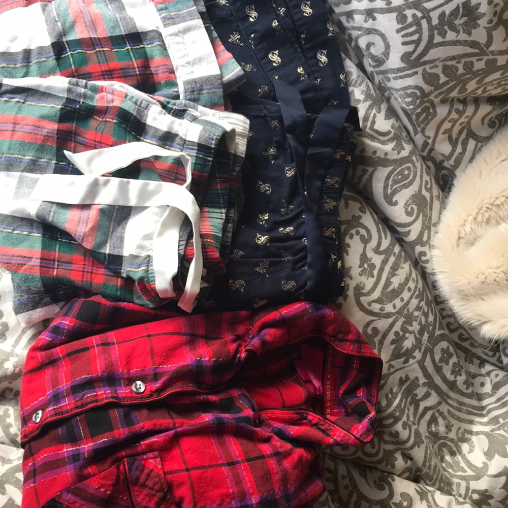 Victoria’s secret pajama set plaid medium